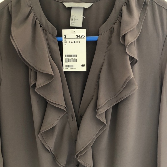 H&M Frilly Sheer Drawstring Dress - Picture 7 of 7